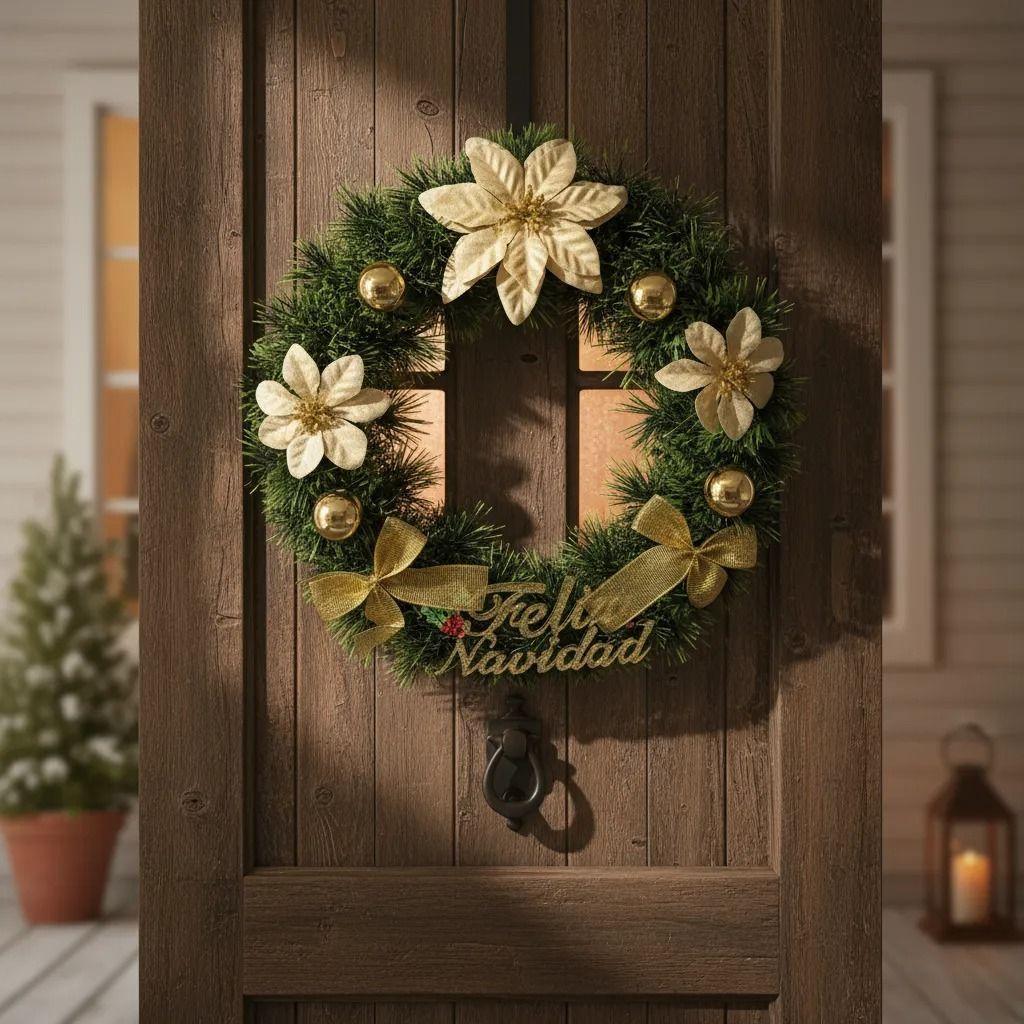 Adorno Navidad Corono Guirnalda Decorativa-2