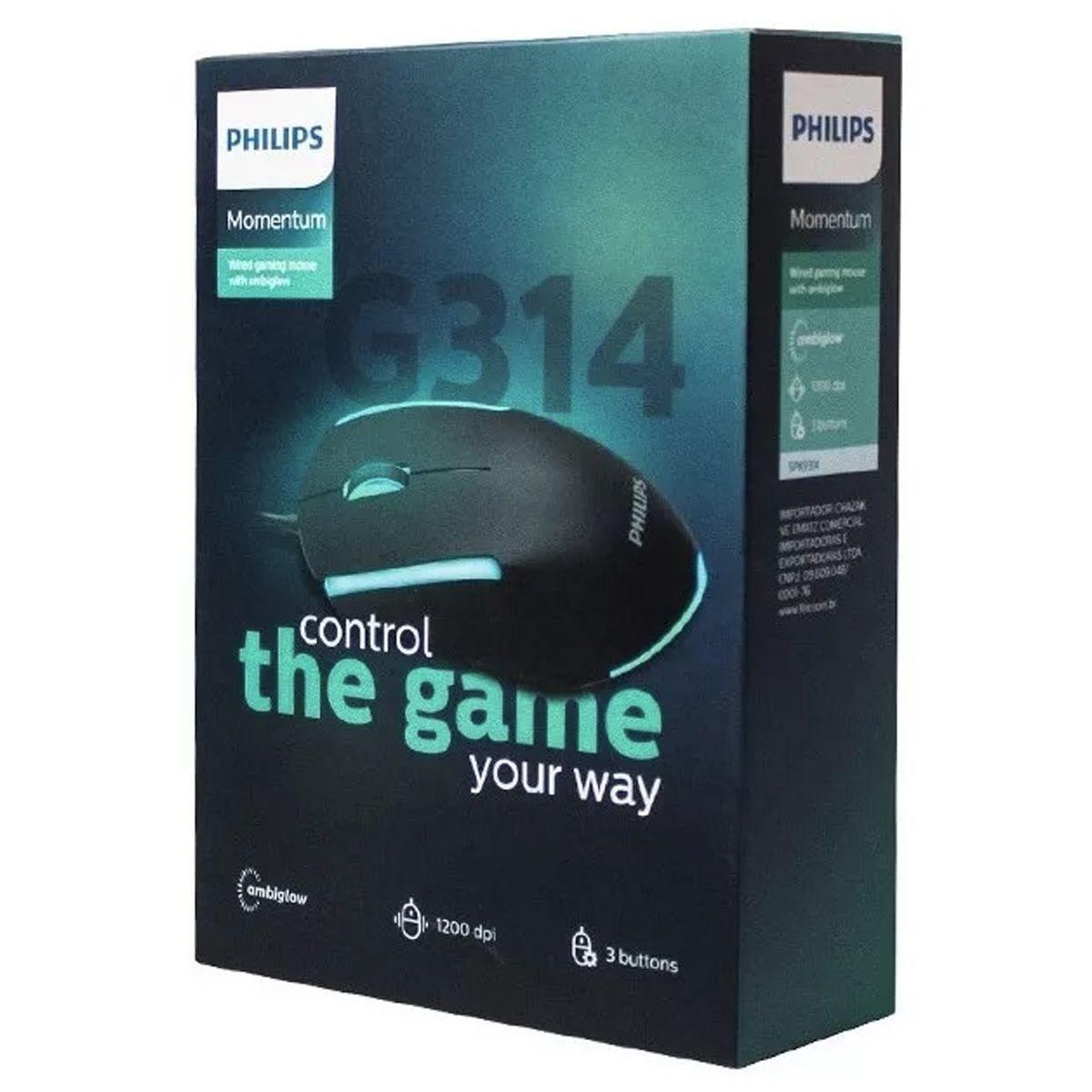 Mouse gamer  Philips Momentum SPK9314 G314 negro-5