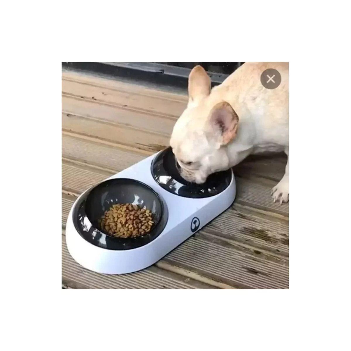 Comedero Y Bebedero Doble Para Mascotas Perros Gatos Pequeño-5