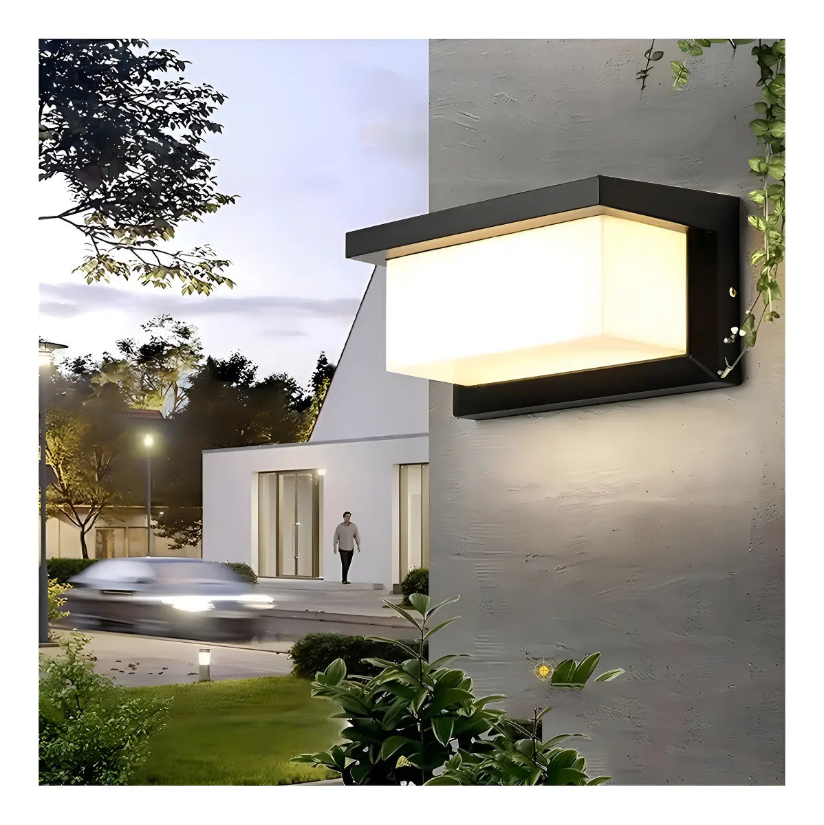Aplique Led Exterior Ip65 Negro 18w Moderno Impermeable-0