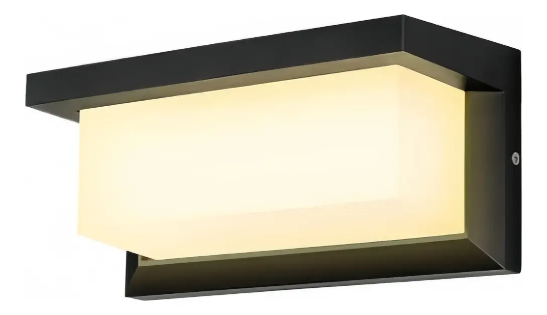 Aplique Led Exterior Ip65 Negro 18w Moderno Impermeable-2