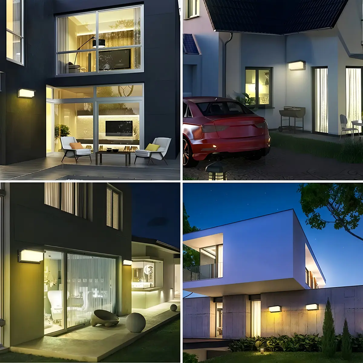 Aplique Led Exterior Ip65 Negro 18w Moderno Impermeable-3
