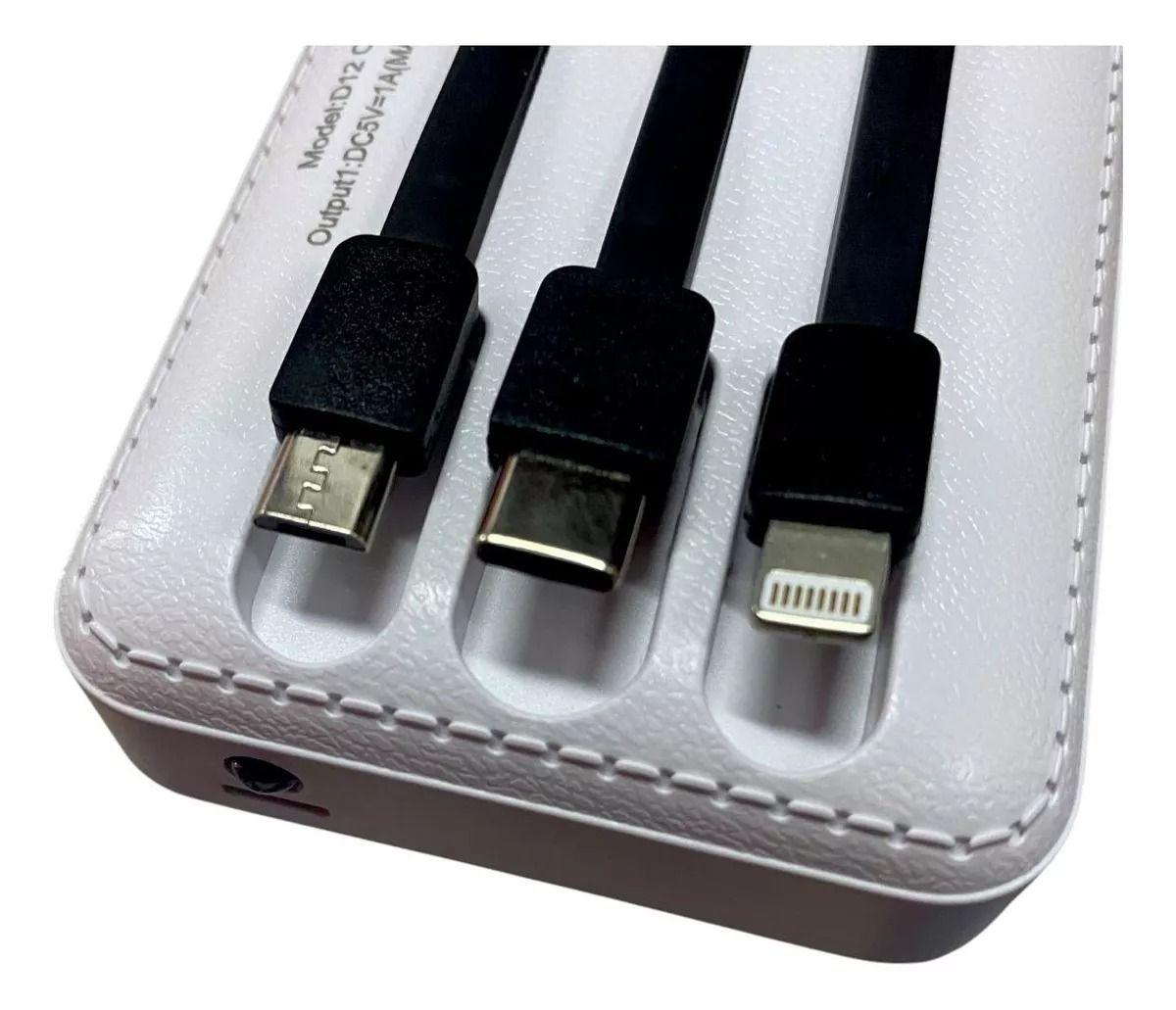 Bateria De Emergencia Power Bank 20.000 Mah 3 Blanco-2