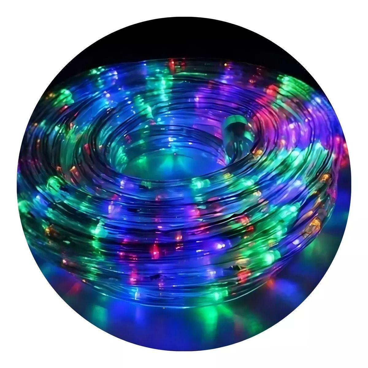 Manguera Led 10 Metros Exterior Luces Multicolor Navidad-0