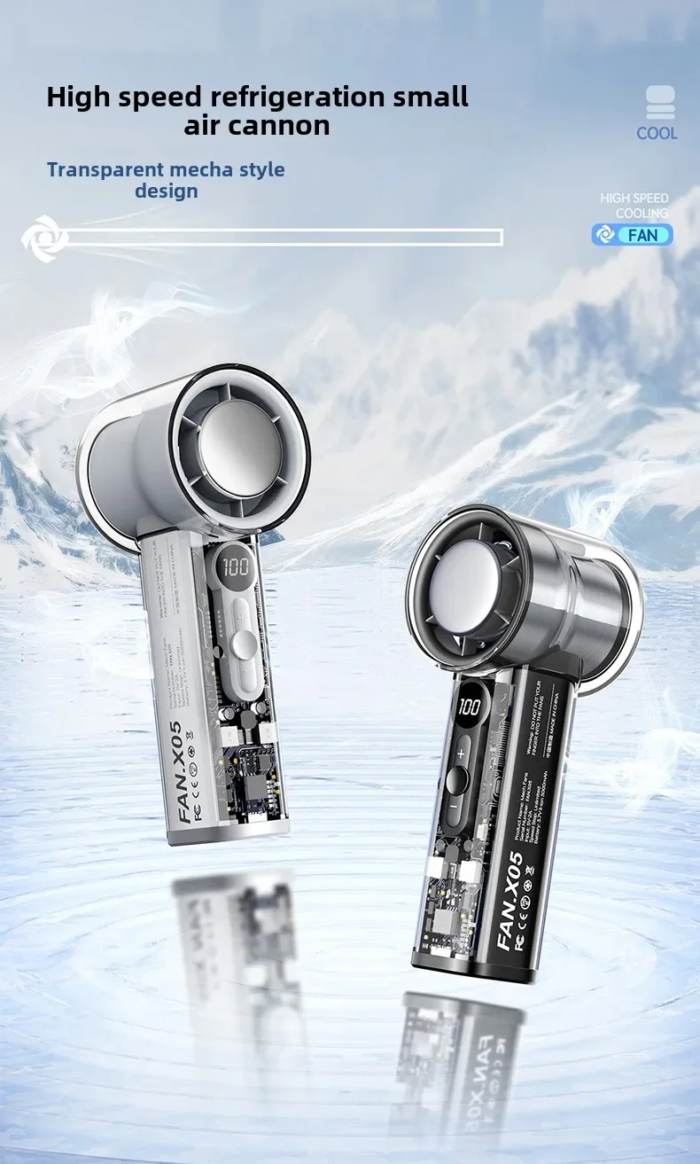 Mini Ventilador De Mano Port til 100 Velocidades 3000mah-2