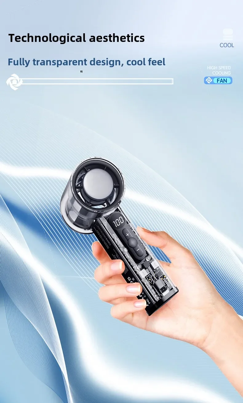 Mini Ventilador De Mano Port til 100 Velocidades 3000mah-4