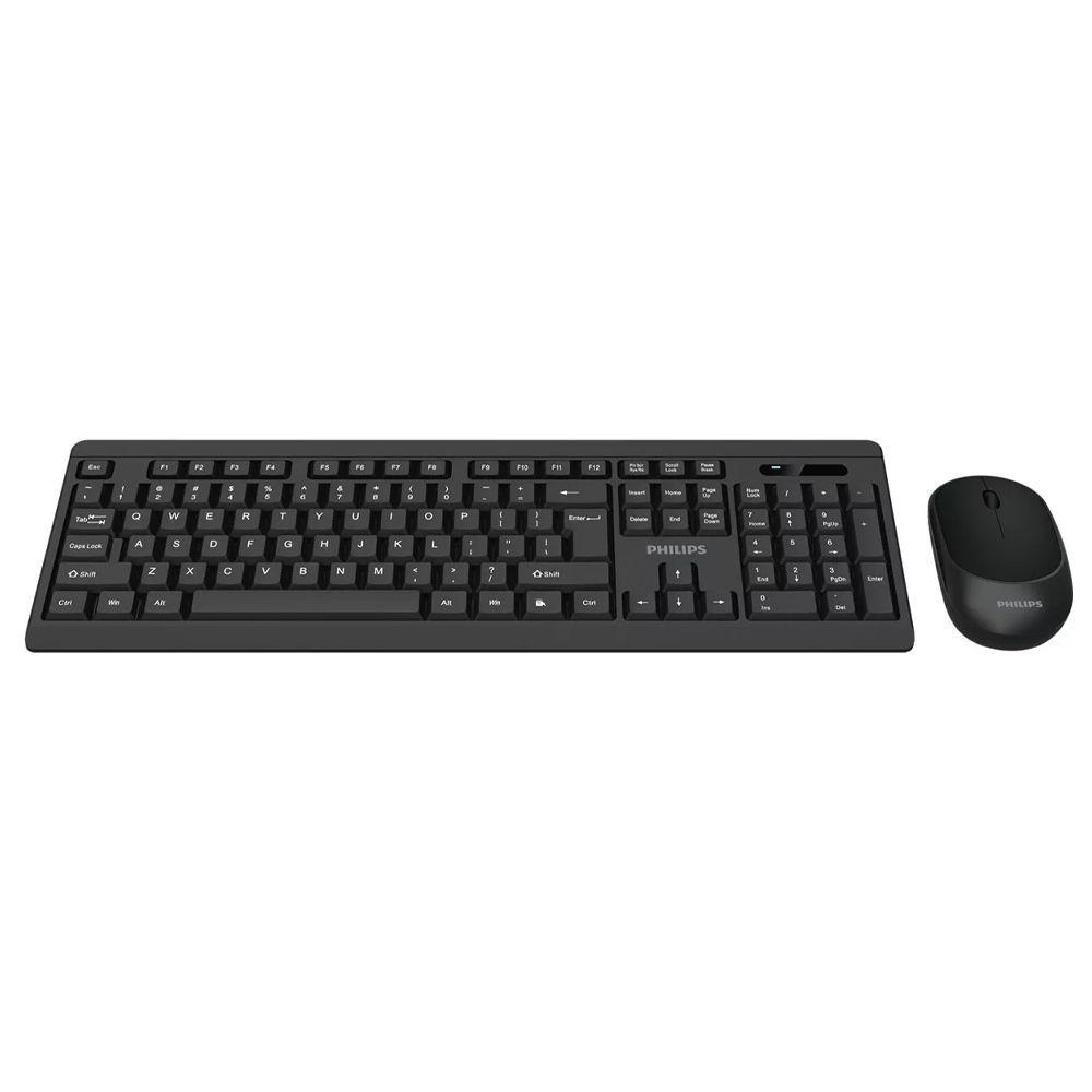 Kit Teclado Con Mouse Inalambrico Philips C501 Color Negro-4