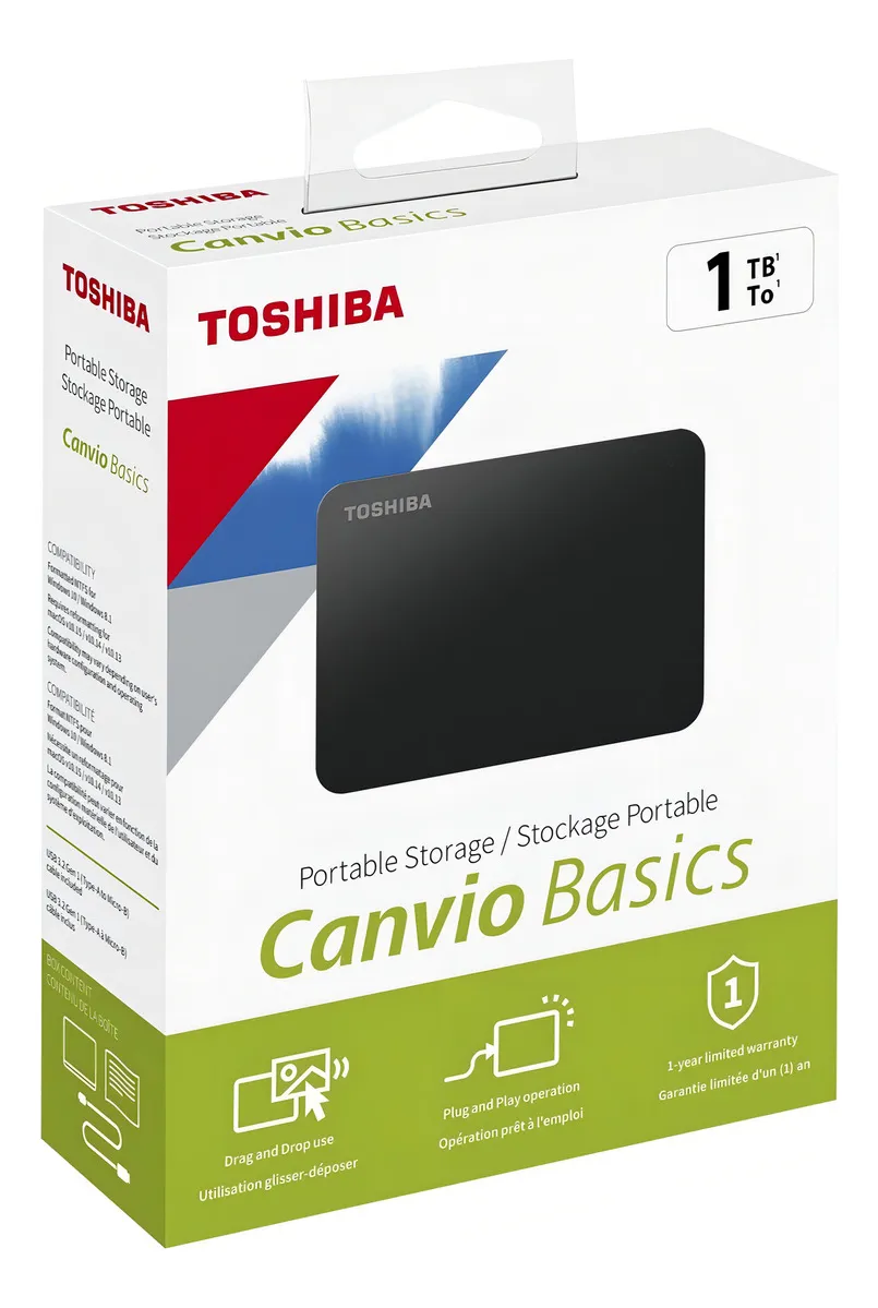 Disco Duro Externo 1tb 2.5 Usb 3.2 Canvio Basics Negro C Negro-3