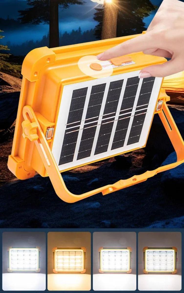 Foco Led Solar Recargable Portable Casa Trabajo Emergencia-3