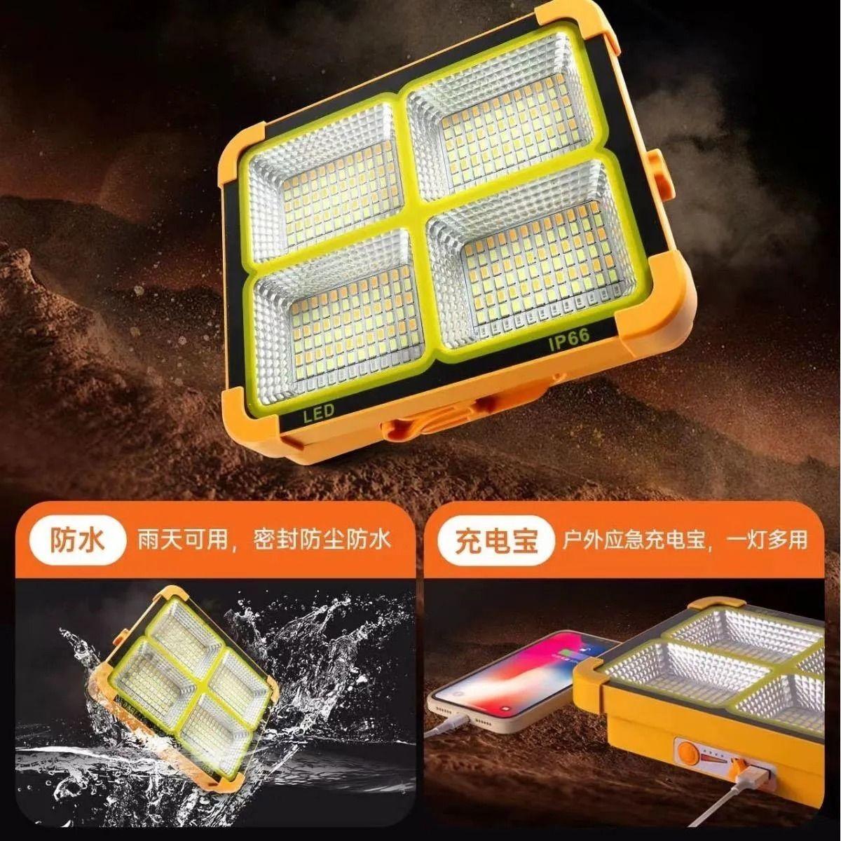 Foco Led Solar Recargable Portable Casa Trabajo Emergencia-6