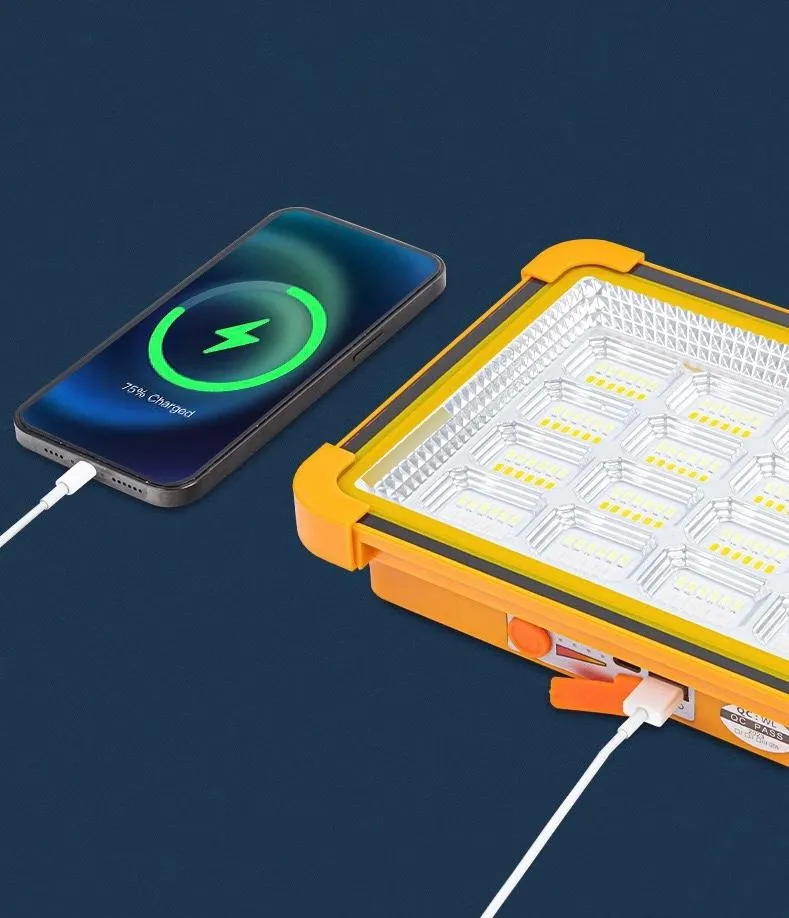 Foco Led Solar Recargable Portable Casa Trabajo Emergencia-7