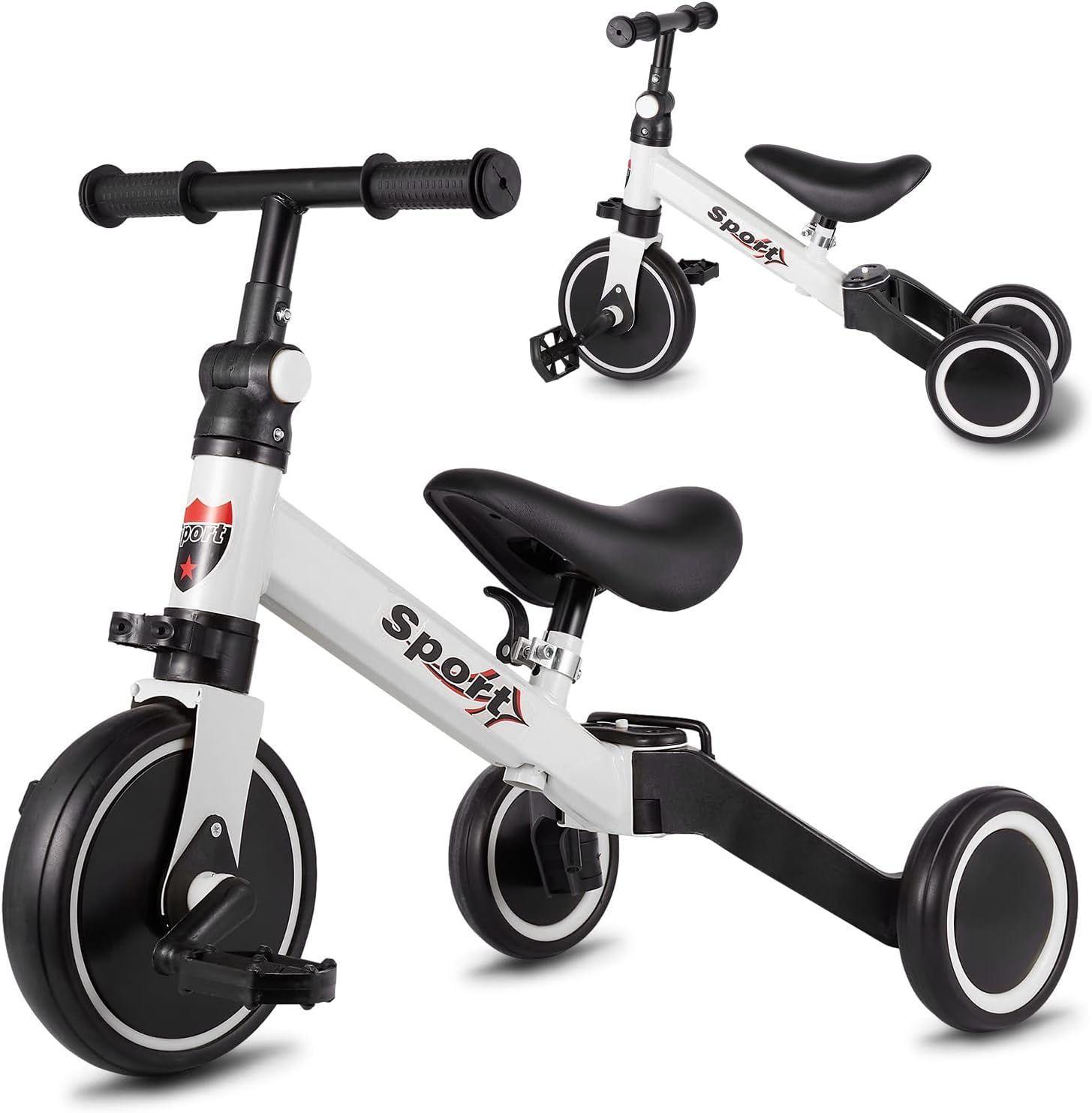 Bicicleta Aprendizaje Corre Pasillo Triciclo Infantil 3 En 1 Blanco-2