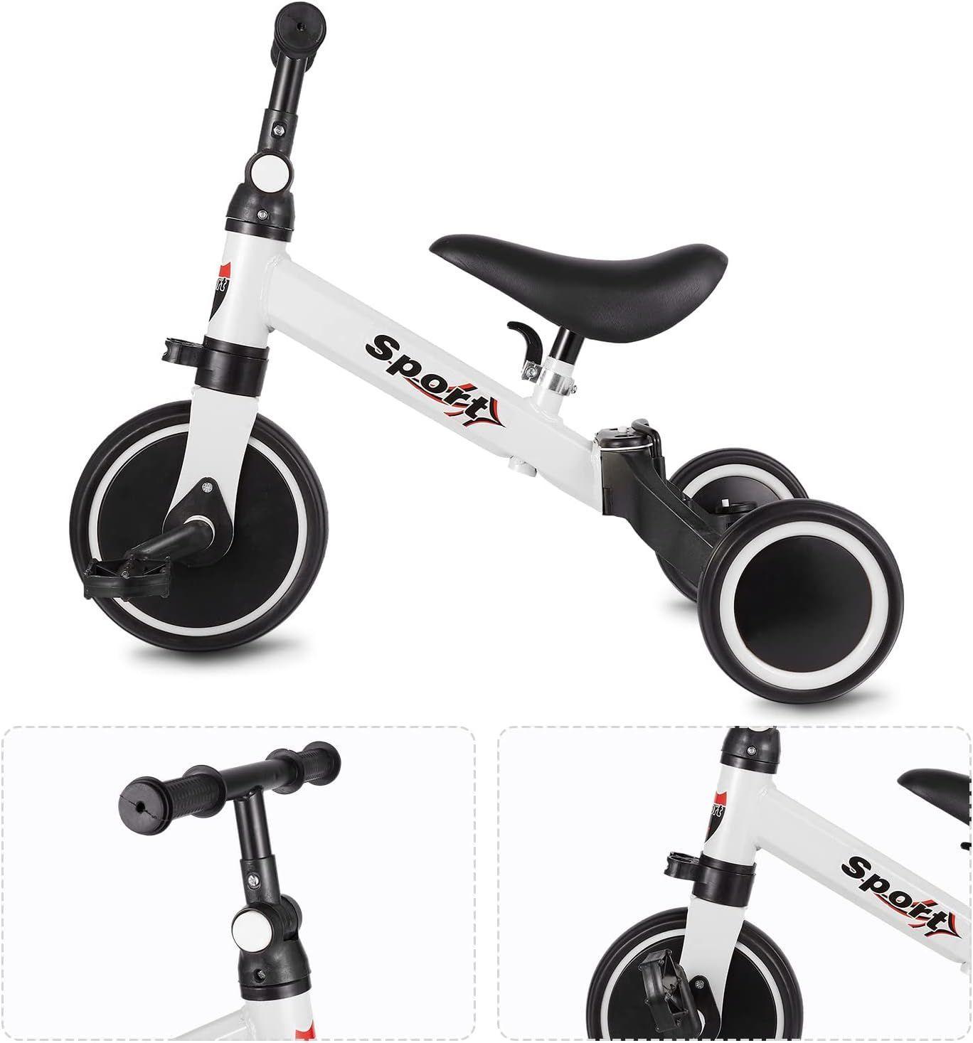 Bicicleta Aprendizaje Corre Pasillo Triciclo Infantil 3 En 1 Blanco-5