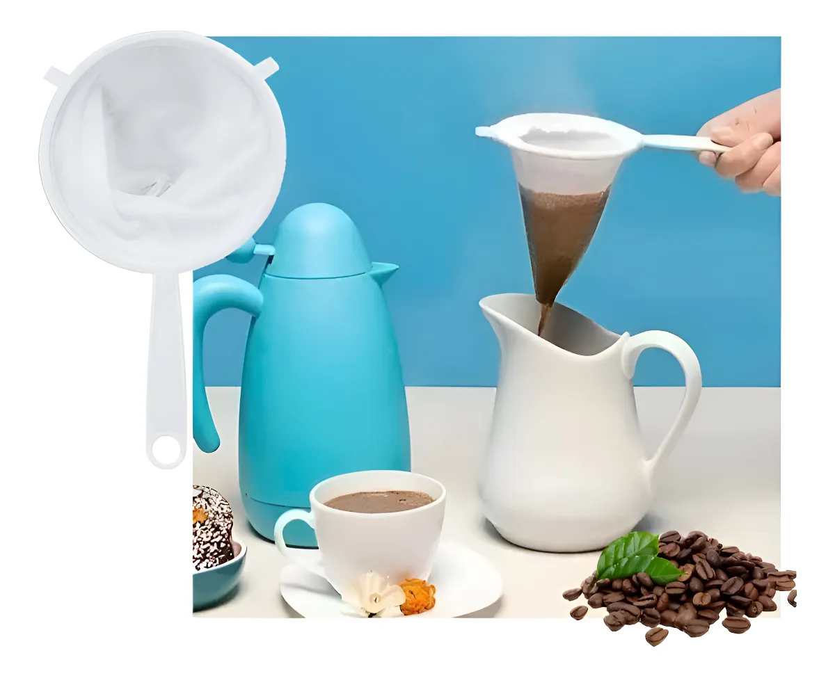 Colador De Tela Cafe Grano Molido Filtro Reutilizable-5