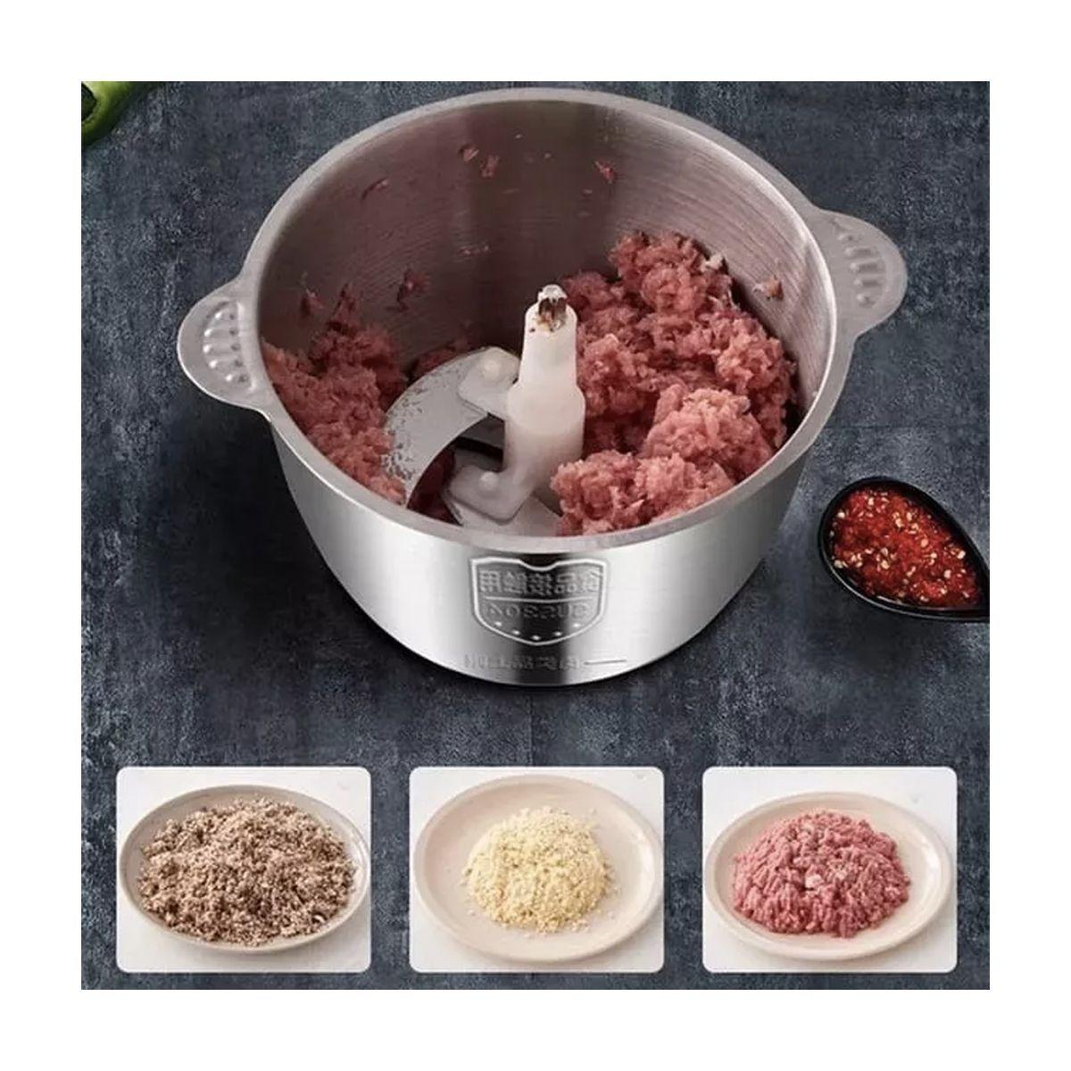 Picador Moledor 3 Litros Eléctrico De Carnes Y Verduras-5