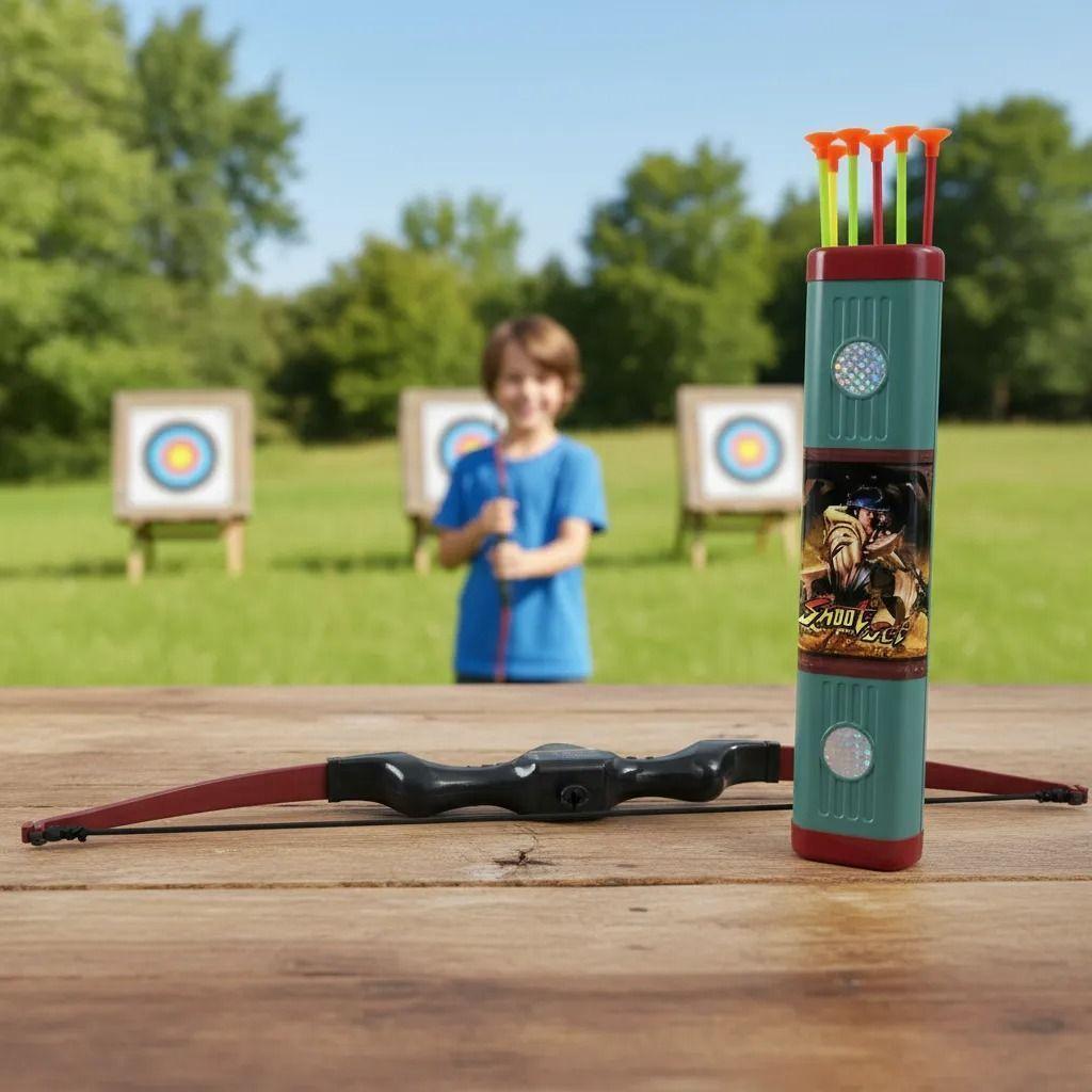 Set Arco Y Flechas Juguete Tiro Al Blanco Niños-2