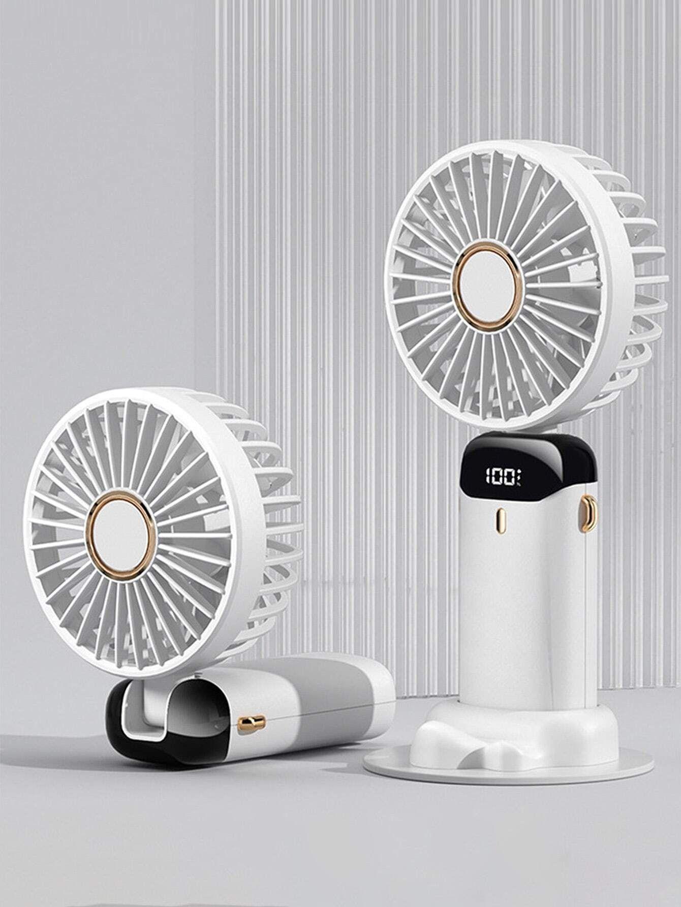 Ventilador De Mano Portátil Pequeño Enfriador Blanco-4