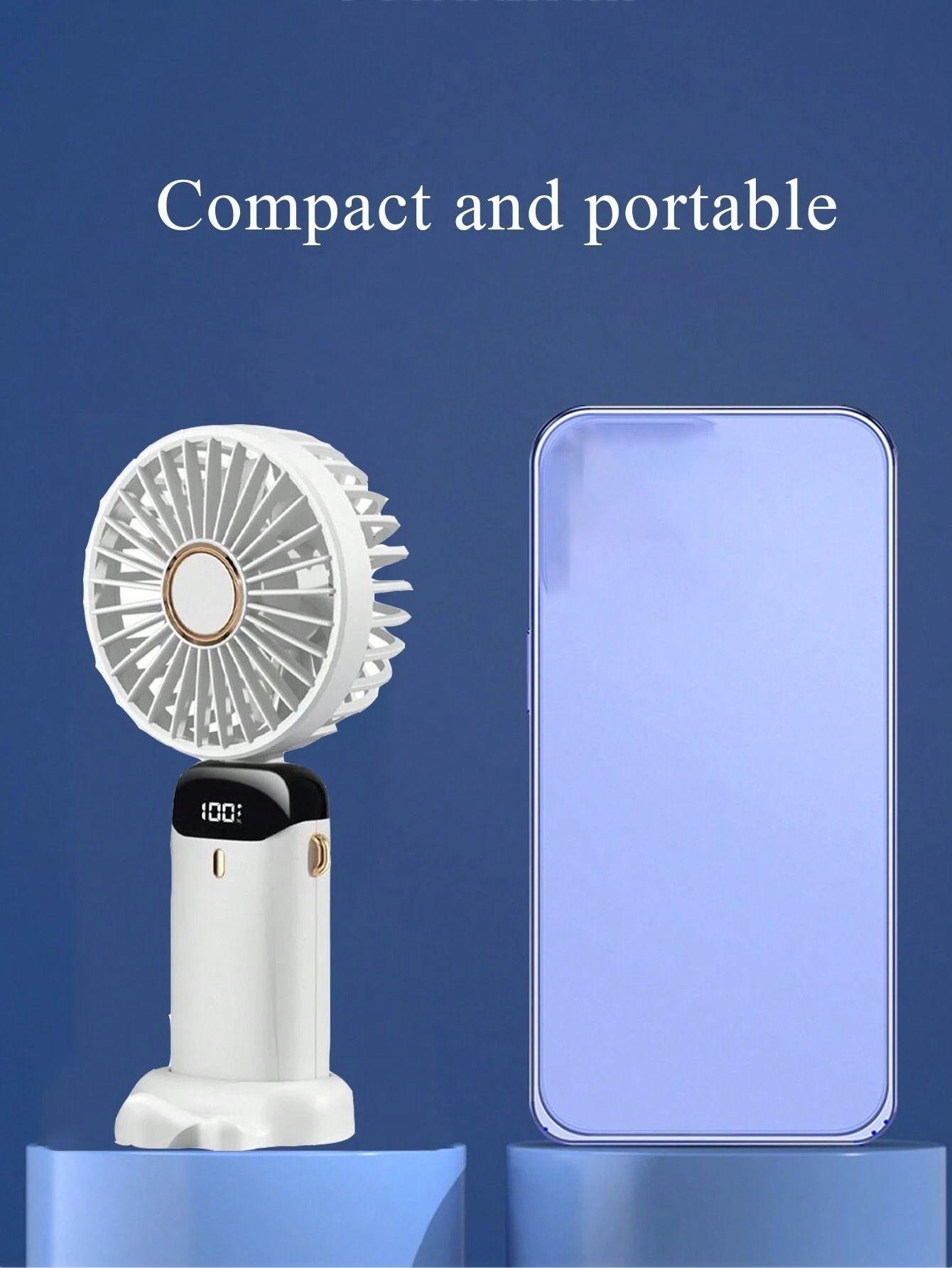Ventilador De Mano Portátil Pequeño Enfriador Blanco-6