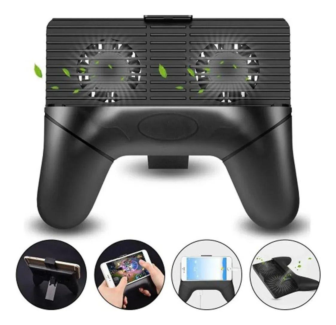 Soporte Para Celular Tipo Joystick 2 Ventiladores Negro-5