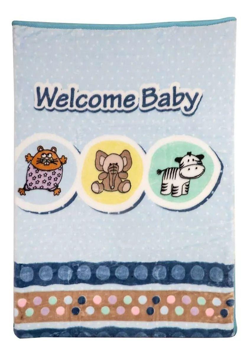 Saco Bebe Con Broche Animalistos Celeste Bebesit-2