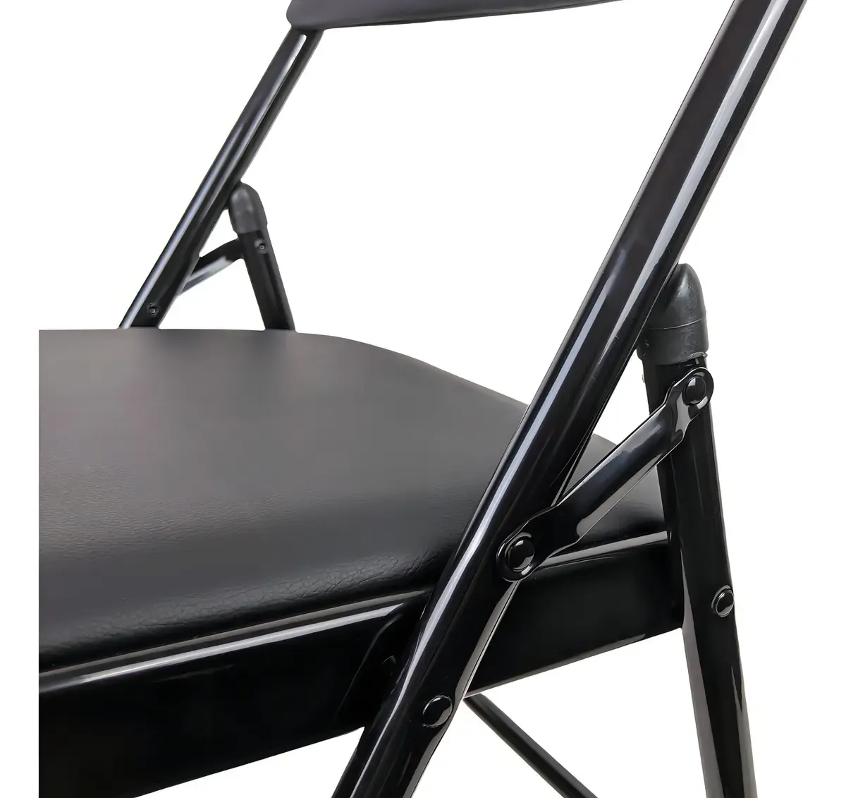 Silla Plegable Metalica Resistente Con Asiento Y Respaldo-4