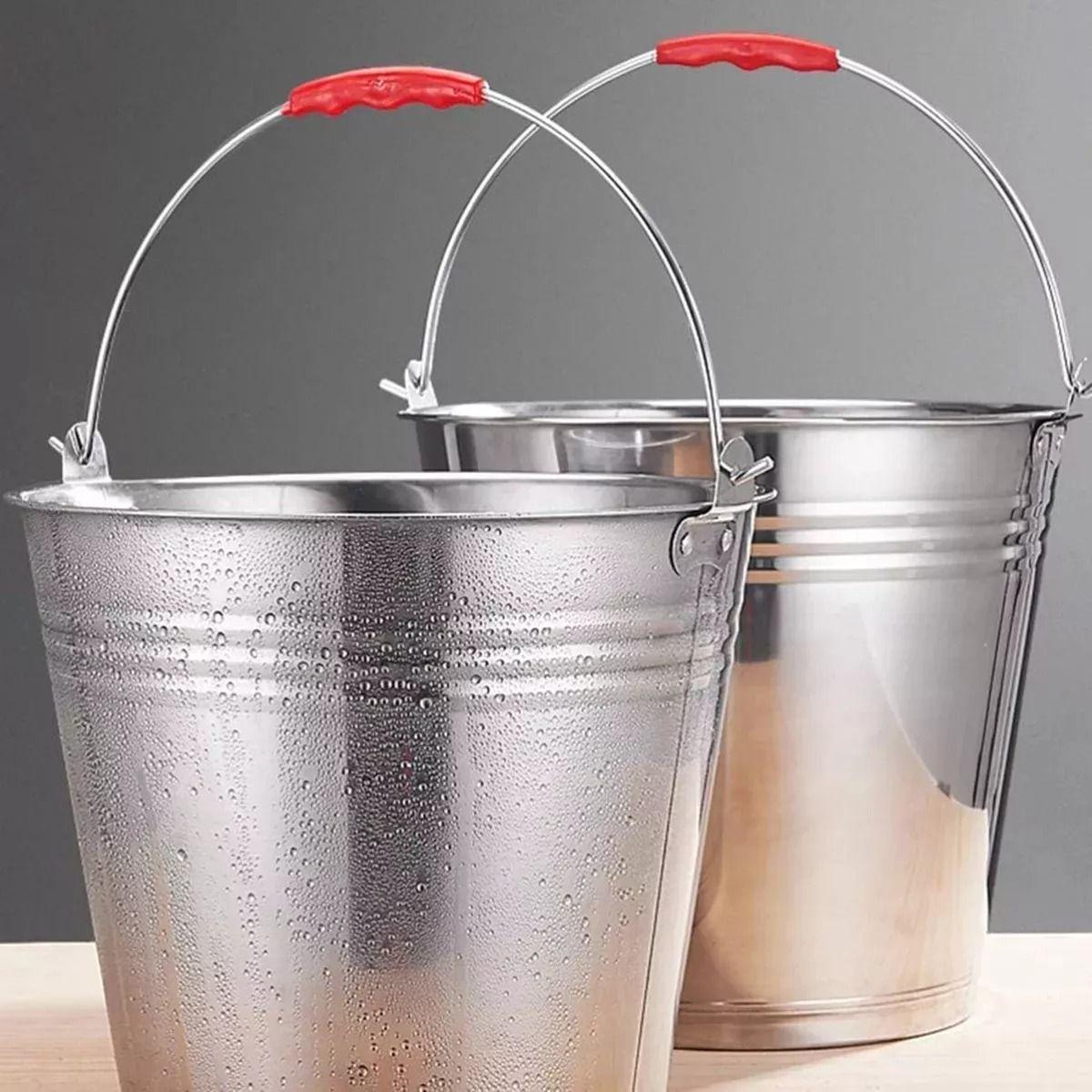 Hielera Cubeta Cubetera Hielo Metalica 12 Ltrs-4
