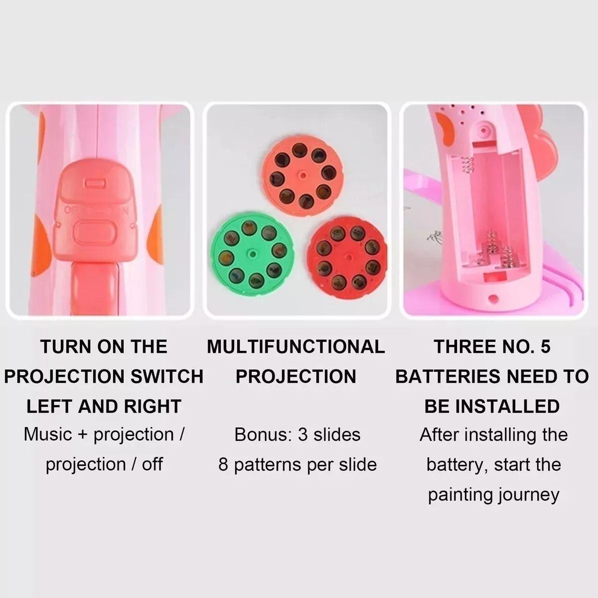 Mesa Proyector De Dibujo Led Didáctico Pizarra Mágica Jirafa-5