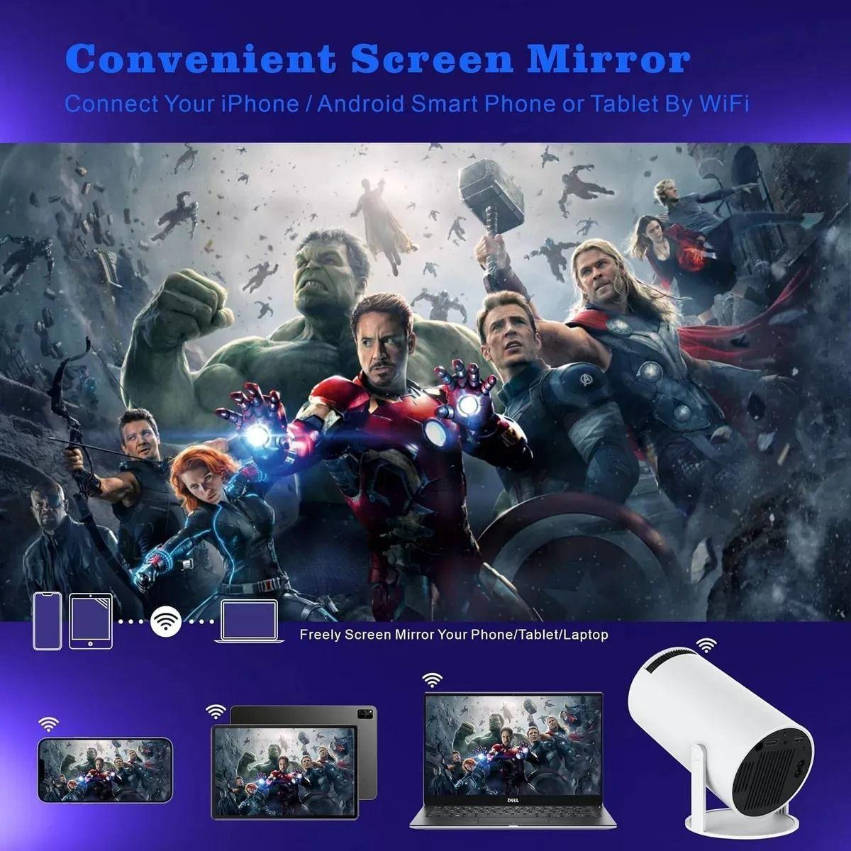 Proyector Portátil Mini Hy300pro Ultra Hd 4k Wifi Bluetooth-5