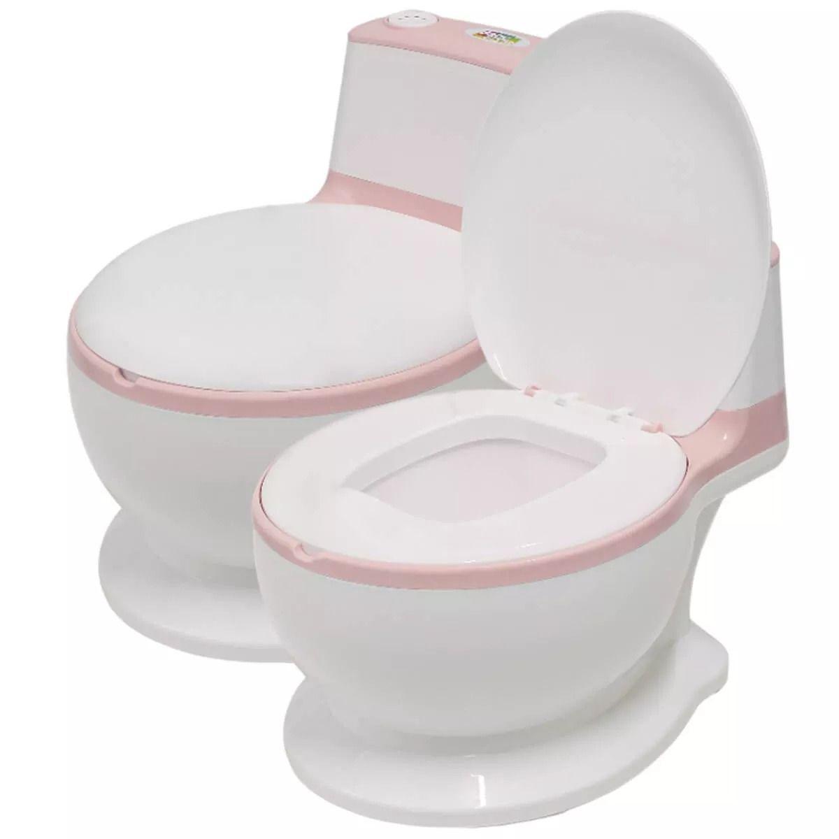 Pelela Urinario Asiento Baño Niños 1-6 Años Pelela Musical ROSA-3