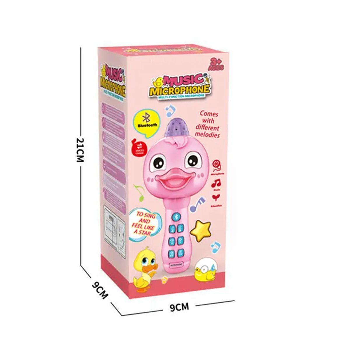 Micrófono Karaoke Niños Singer Fiesta Juguete Animales Rosa-2