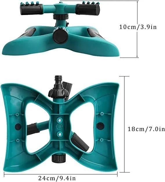 Aspersor De 3 Brazos Giratorio 360 Riego Jardin-4