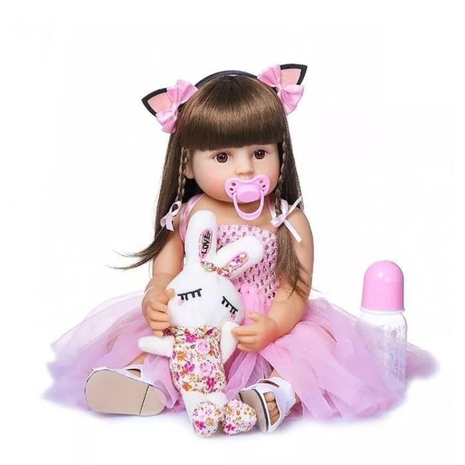 Muñeca Reborn Bebé Realista De Silicona 55cm-3