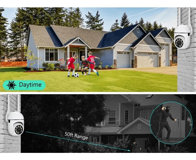 Cámara De Seguridad Exterior Wifi 2 Antenas Ip66 Camara Blanco-2