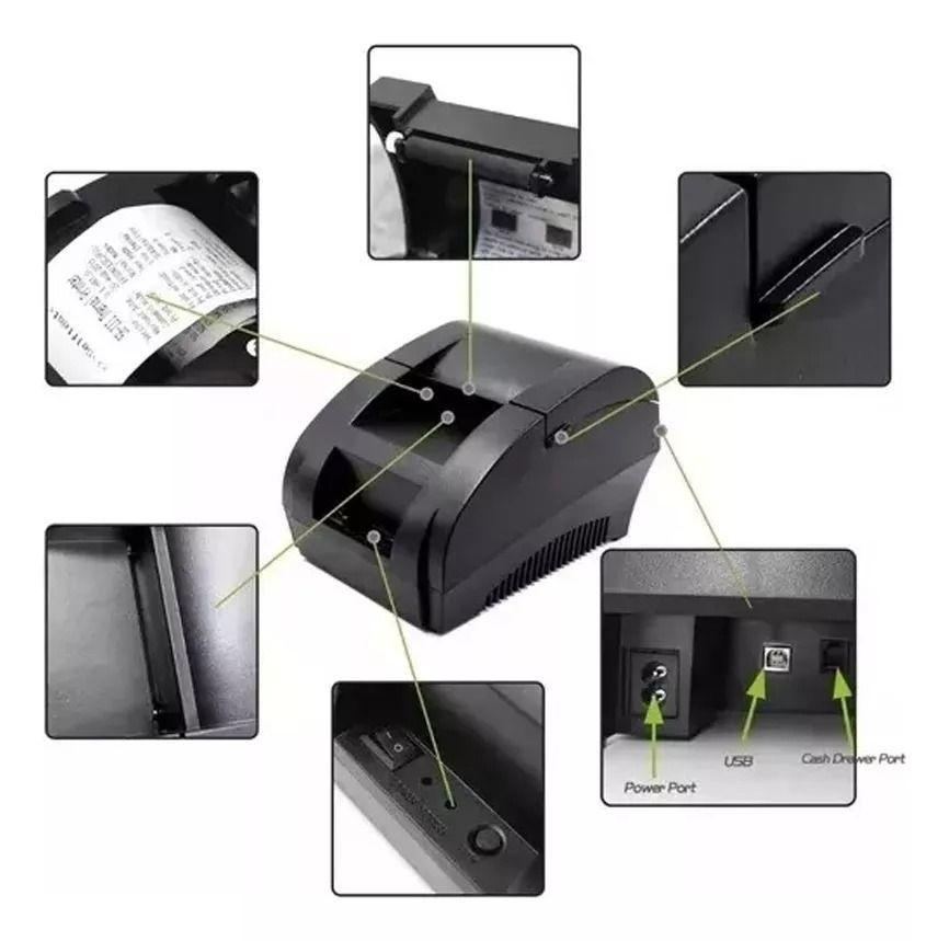 Impresora Boletas Sii Usb Rollo 58mm T Tickets + 6 Rollos-6