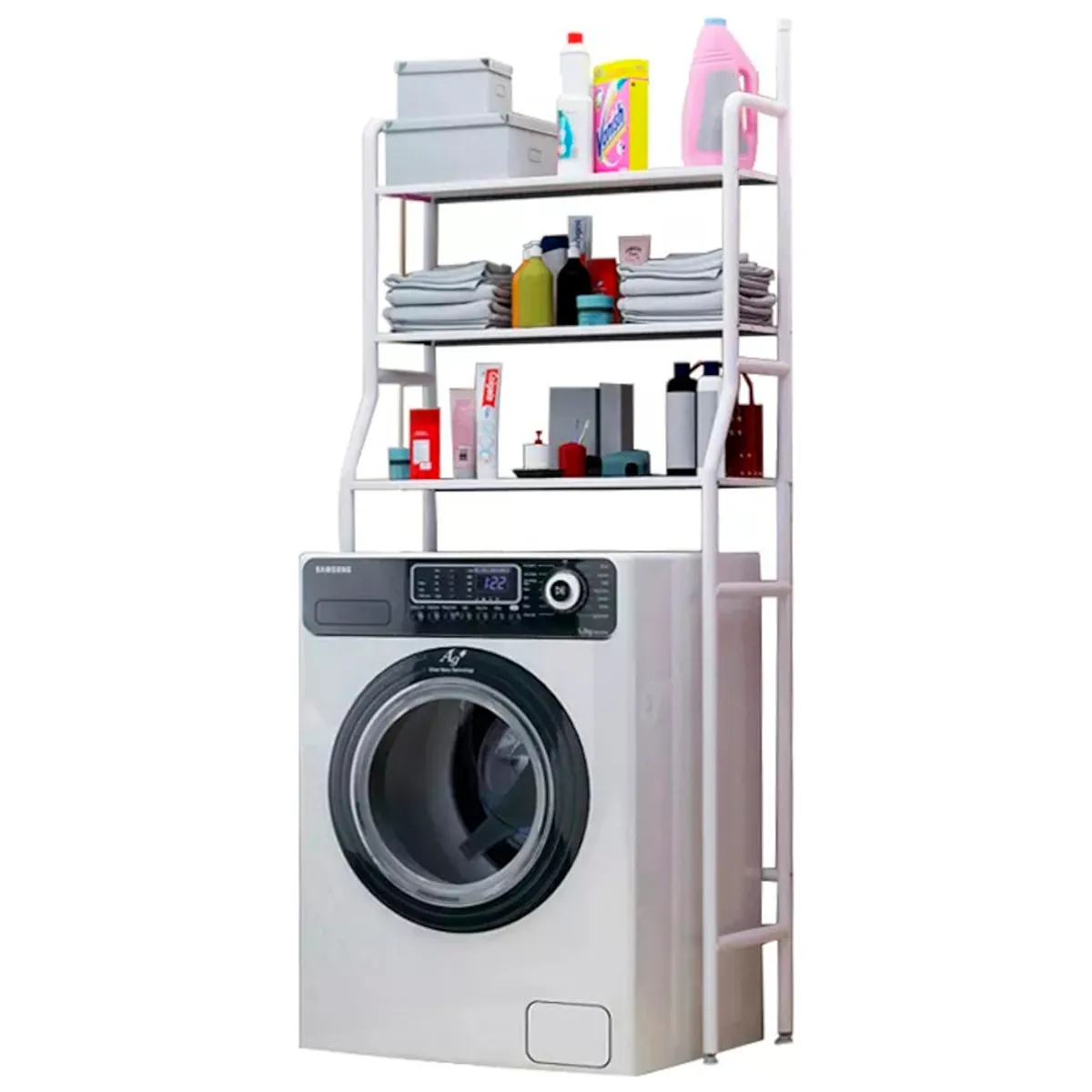 Mueble Lavadora Organizador Repisa Lavadora Blanco-4