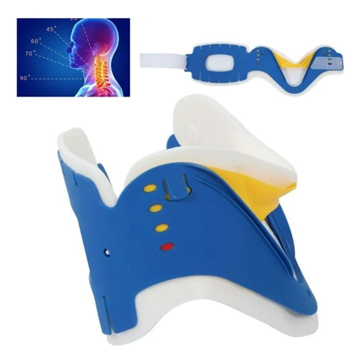 Collar n Cervical Adulto Tama o Grande Ortop dico Cuello Azul M-6