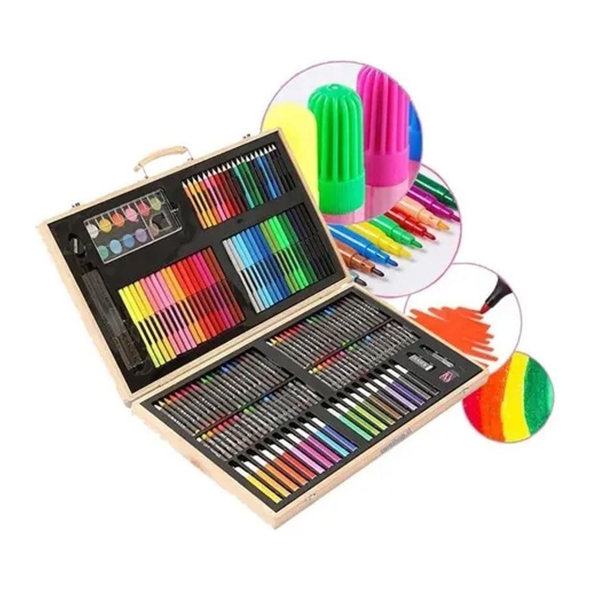 Set De Dibujo Y Pintura, Lápices Y Accesorios 180 Piezas-6