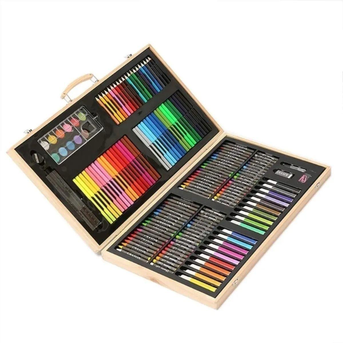 Set De Dibujo Y Pintura, Lápices Y Accesorios 180 Piezas-7