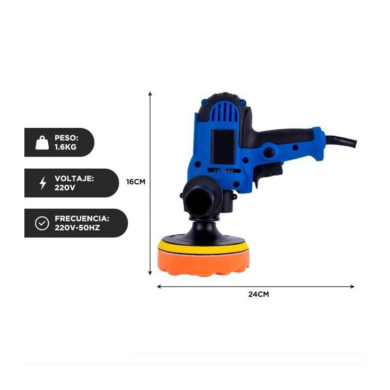 Pulidora Eléctrica Lijadora 450w 3000rpm Disco 125mm + Acc-5