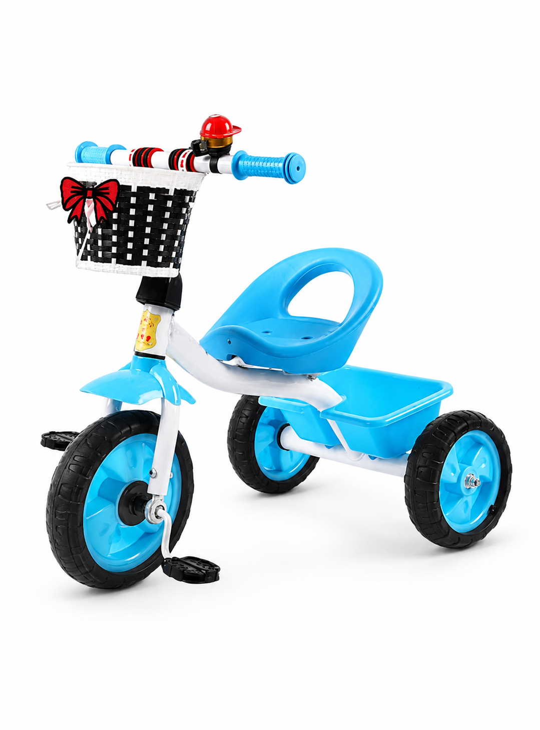 Triciclo Bicicleta Infantil Metálico Azul-0