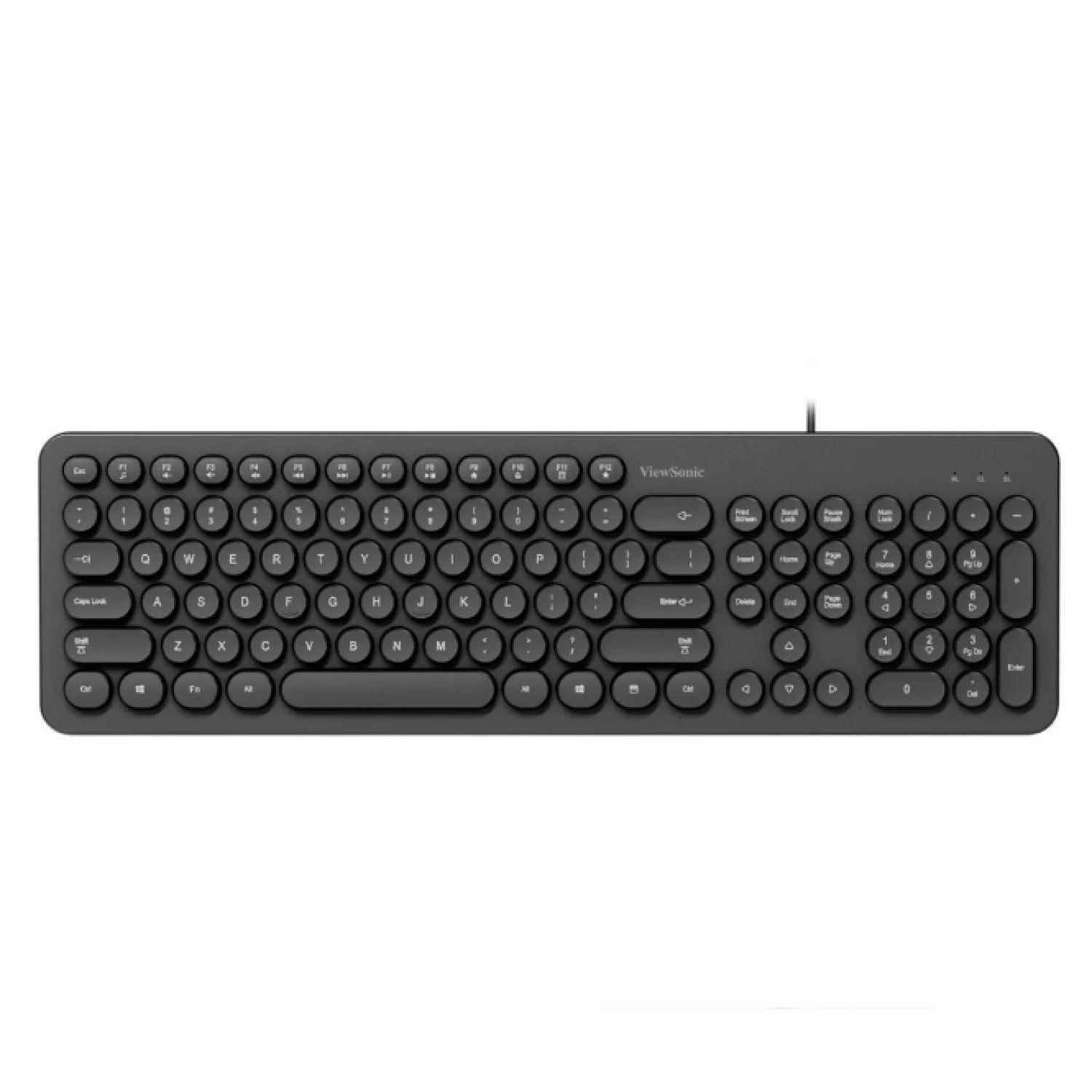 Teclado Usb Teclas Redondas Viewsonic Ku334 Negro-2