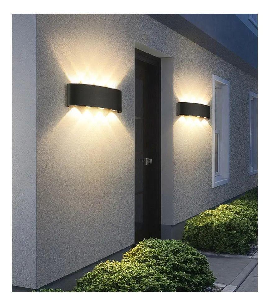 Lampara Led Focos Exteriores Pared 8w Luz Cálida 3500k-4