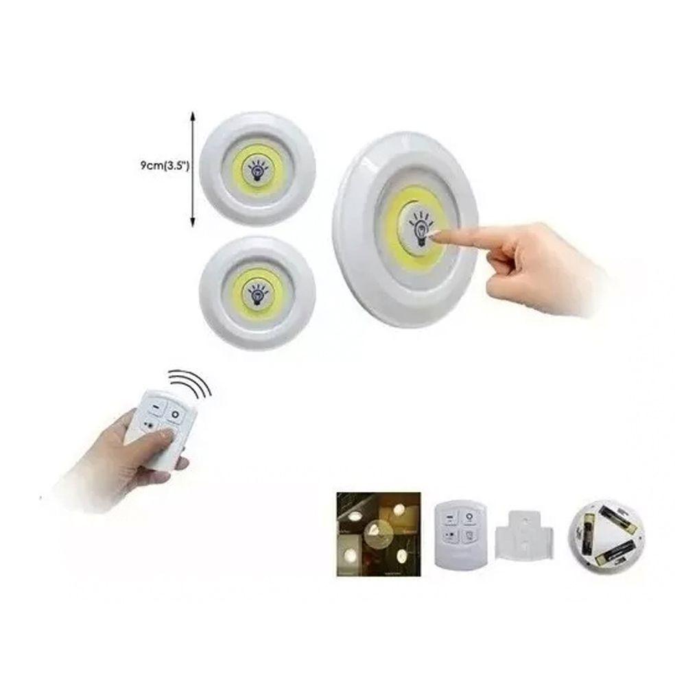 Set 3 Luces Led Inalámbricas Control Remoto 22192-2