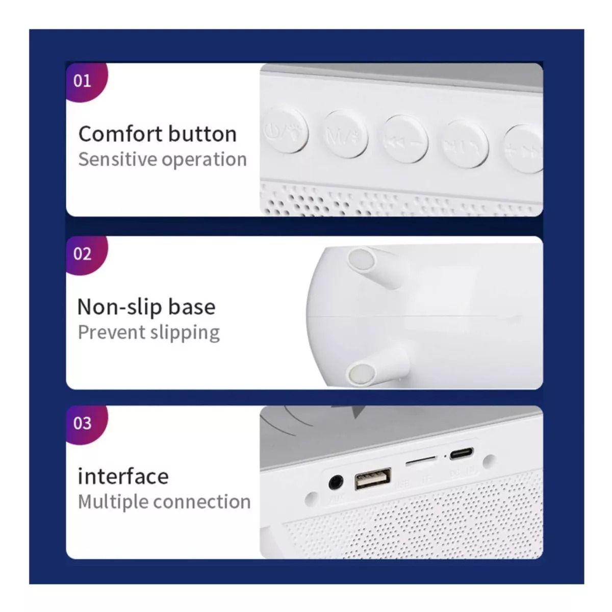 Parlante Bluetooth Lampara Usb Radio Cargador Inalambrico-3