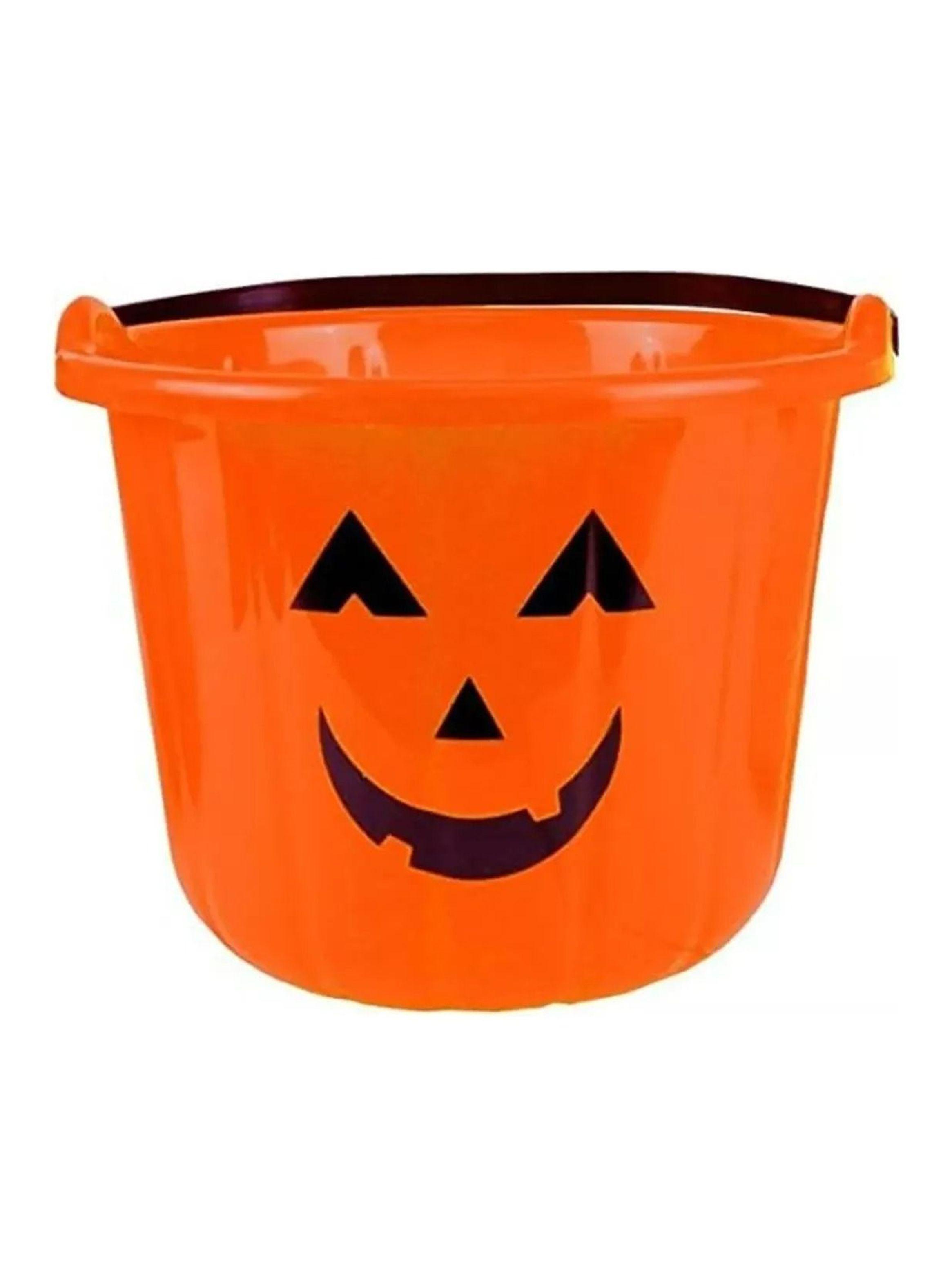 Cubo Calabaza Grande Dulces Halloween Balde Dulce O Truco-2
