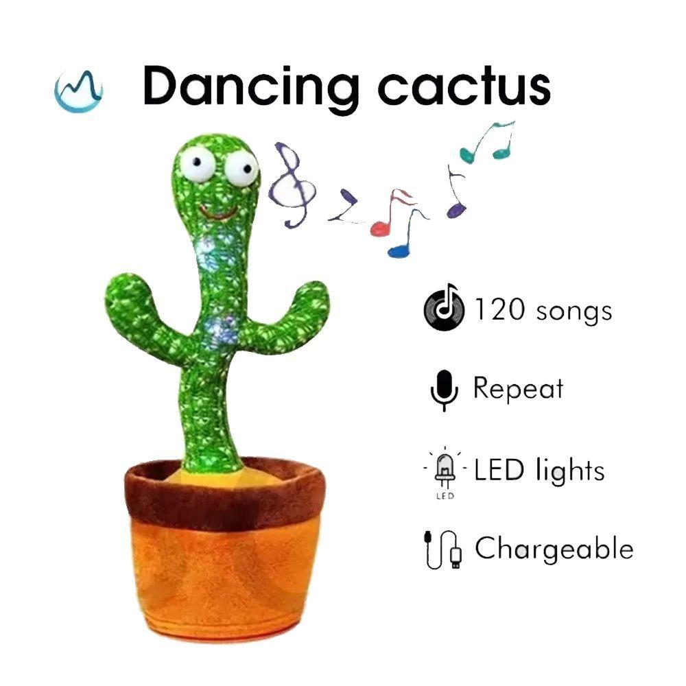 Cactus Bailarín 34 Cms Musical Juguete Repetidor Voz + Luz-2