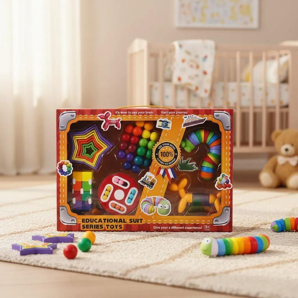 Kit/set Sensorial Antiestrés Didáctico 6 Piezas-2