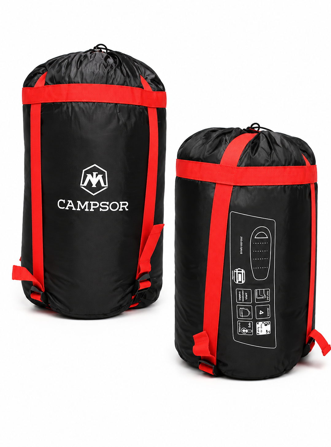 Saco De Dormir Camping -6 A + 10 Grados Rojo-2
