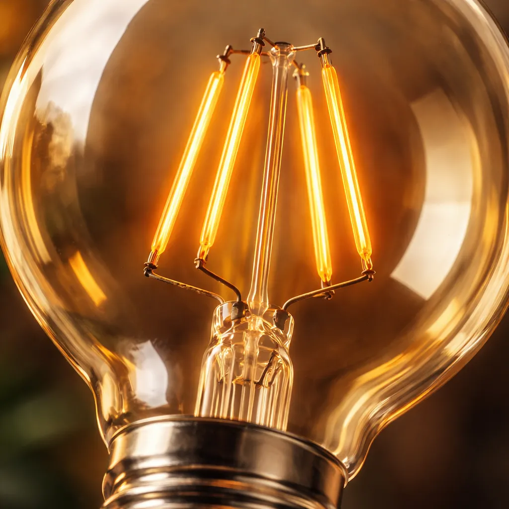 Pack 6 Ampolletas Led G80 Vintage 4w E27 2700k Ambar Luz-1