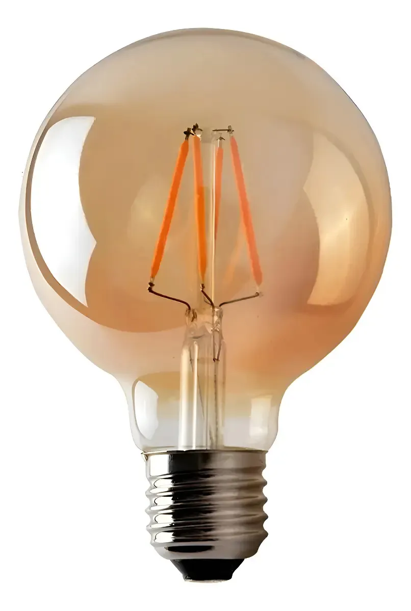Pack 6 Ampolletas Led G80 Vintage 4w E27 2700k Ambar Luz-6